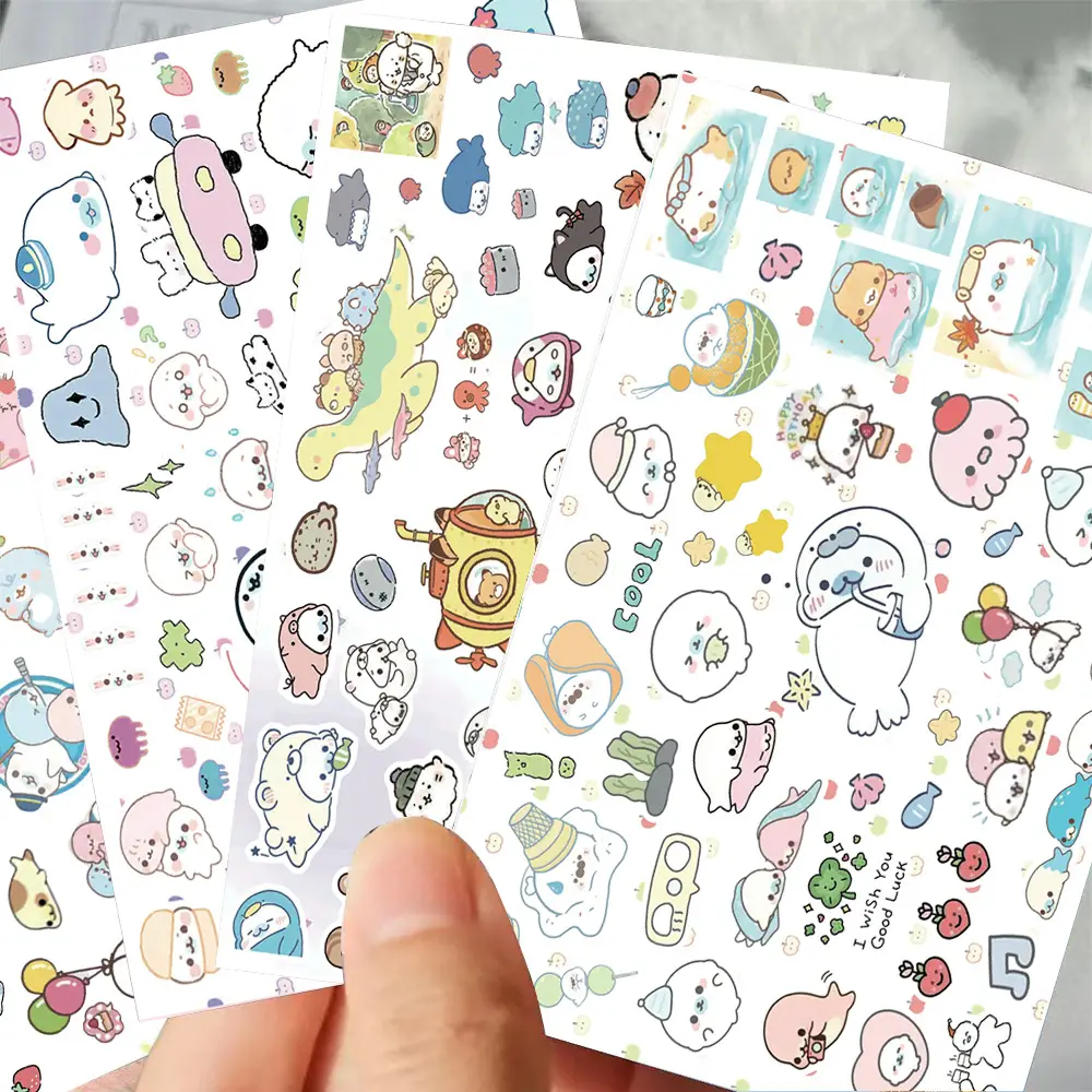 8 Sheets of Bean Sesame Seal Mamegoma Die-Cut Stickers Graffiti Decoration Notebook Packaging Material Waterproof Stickers — feature 6