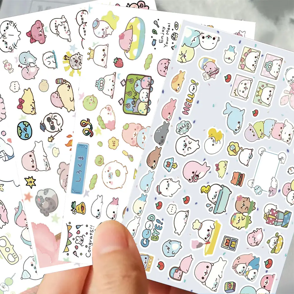 8 Sheets of Bean Sesame Seal Mamegoma Die-Cut Stickers Graffiti Decoration Notebook Packaging Material Waterproof Stickers — feature 7