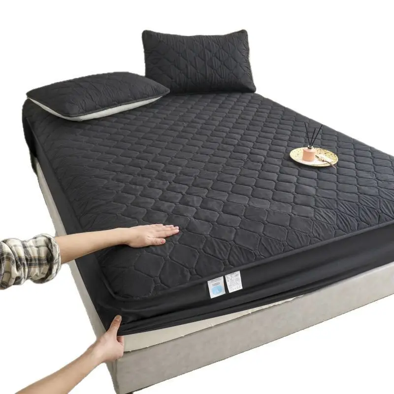 Waterproof and Urine-Proof Quilted Mattress Protector with Elastic Band for Hotel Use