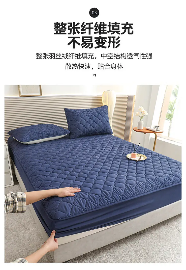 Waterproof and Urine-Proof Quilted Mattress Protector with Elastic Band for Hotel Use — feature 10