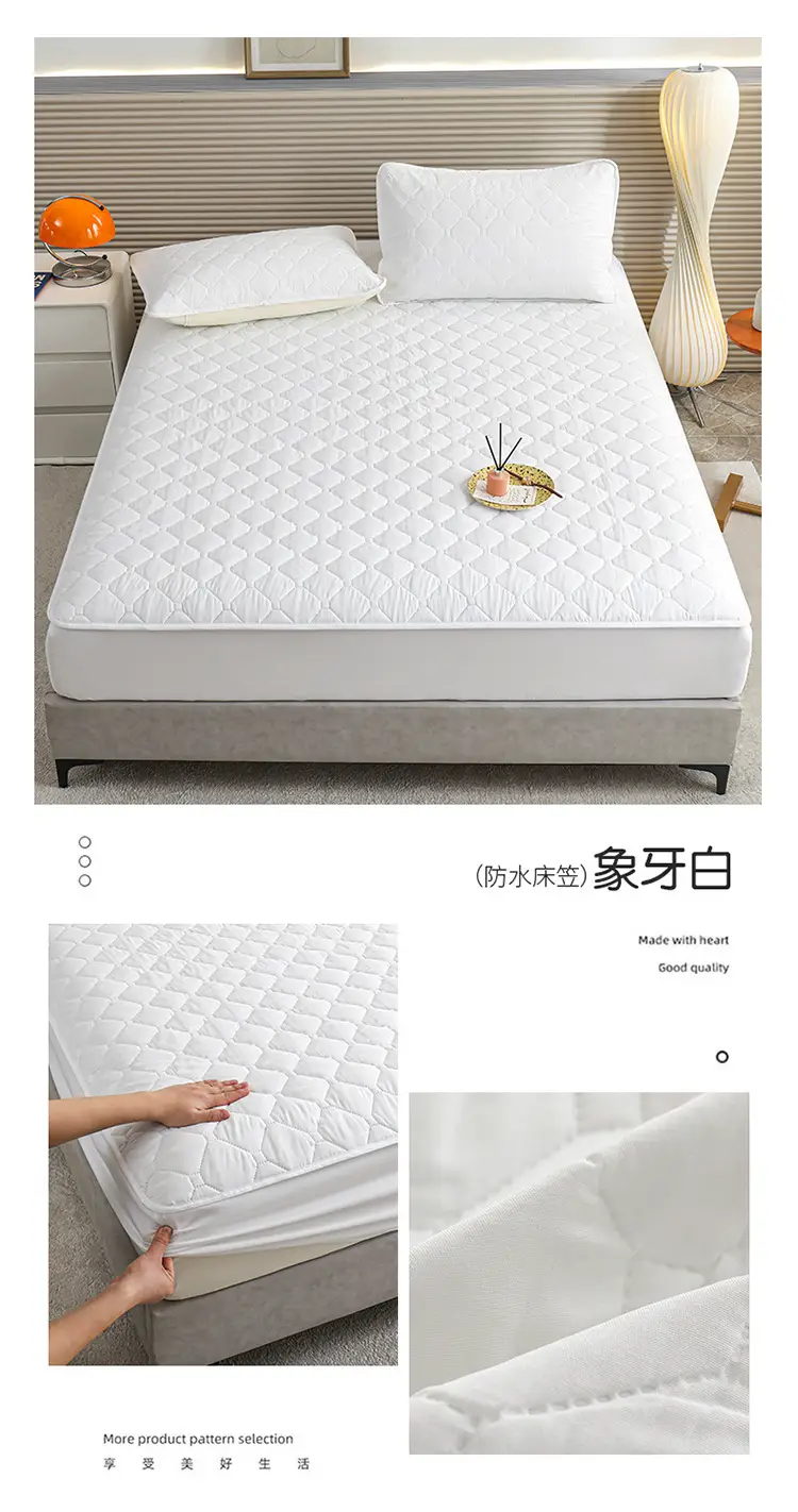 Waterproof and Urine-Proof Quilted Mattress Protector with Elastic Band for Hotel Use — feature 17