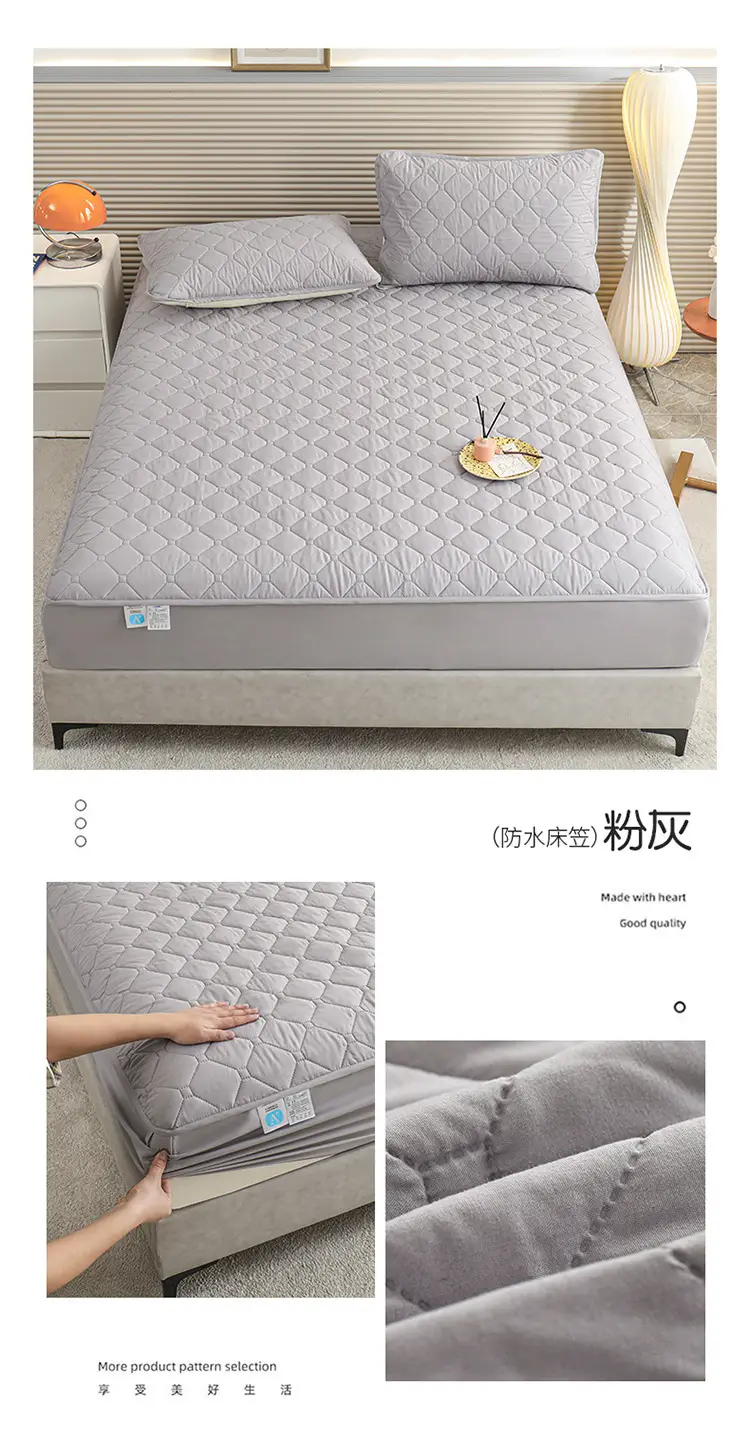 Waterproof and Urine-Proof Quilted Mattress Protector with Elastic Band for Hotel Use — feature 19