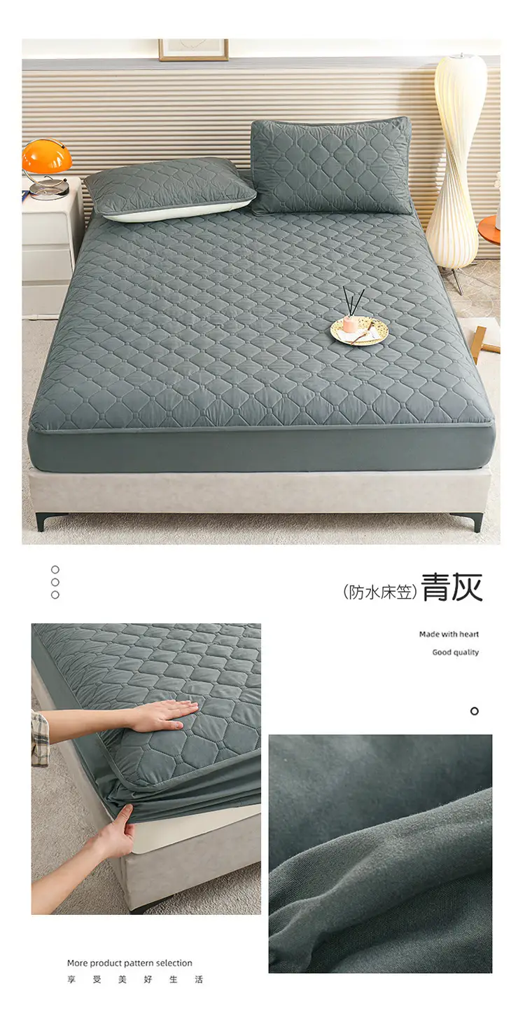 Waterproof and Urine-Proof Quilted Mattress Protector with Elastic Band for Hotel Use — feature 20