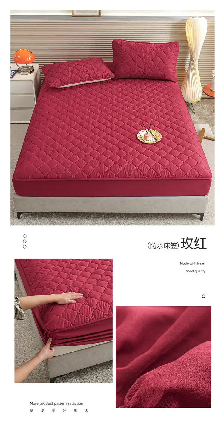 Waterproof and Urine-Proof Quilted Mattress Protector with Elastic Band for Hotel Use — feature 21