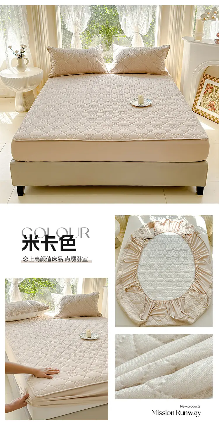 Waterproof and Urine-Proof Quilted Mattress Protector with Elastic Band for Hotel Use — feature 22