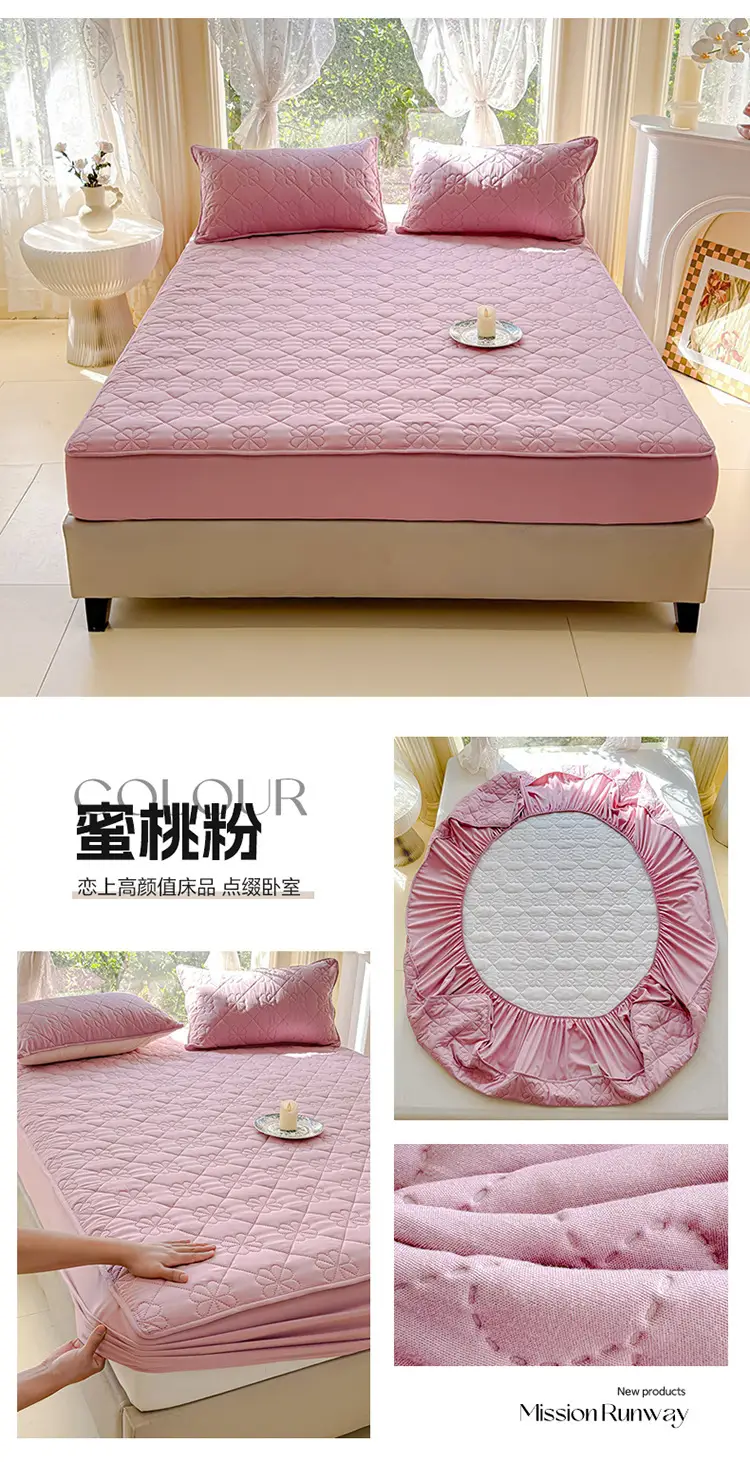 Waterproof and Urine-Proof Quilted Mattress Protector with Elastic Band for Hotel Use — feature 24
