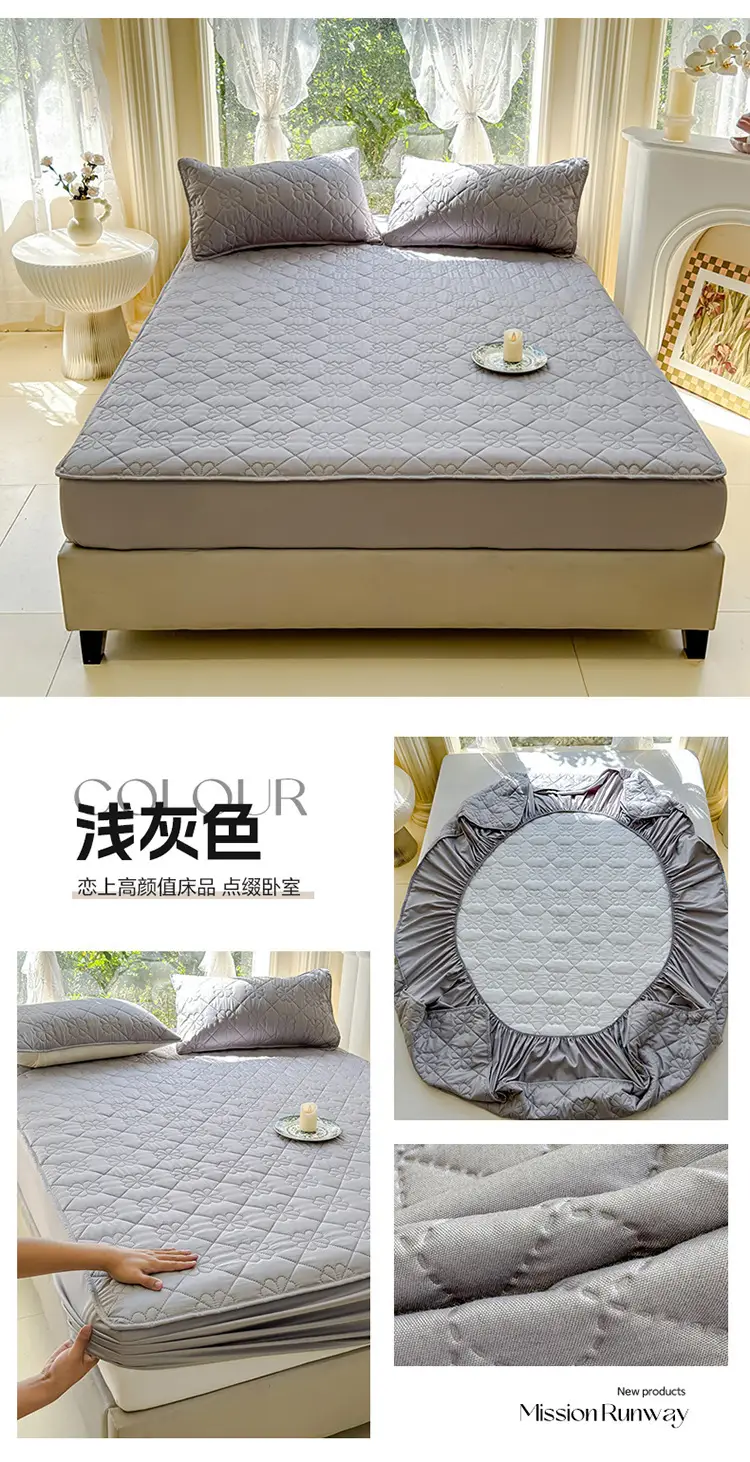 Waterproof and Urine-Proof Quilted Mattress Protector with Elastic Band for Hotel Use — feature 25
