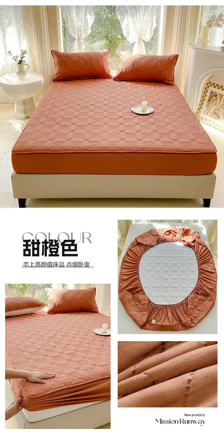 Waterproof and Urine-Proof Quilted Mattress Protector with Elastic Band for Hotel Use — feature 26