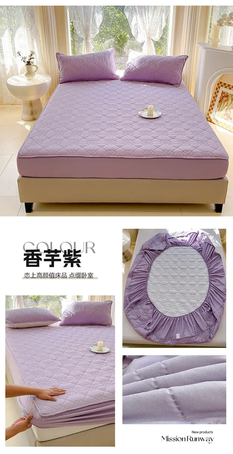 Waterproof and Urine-Proof Quilted Mattress Protector with Elastic Band for Hotel Use — feature 27