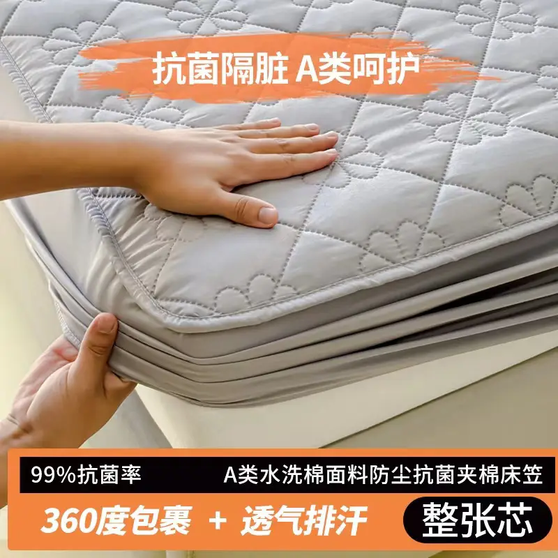 Waterproof and Urine-Proof Quilted Mattress Protector with Elastic Band for Hotel Use