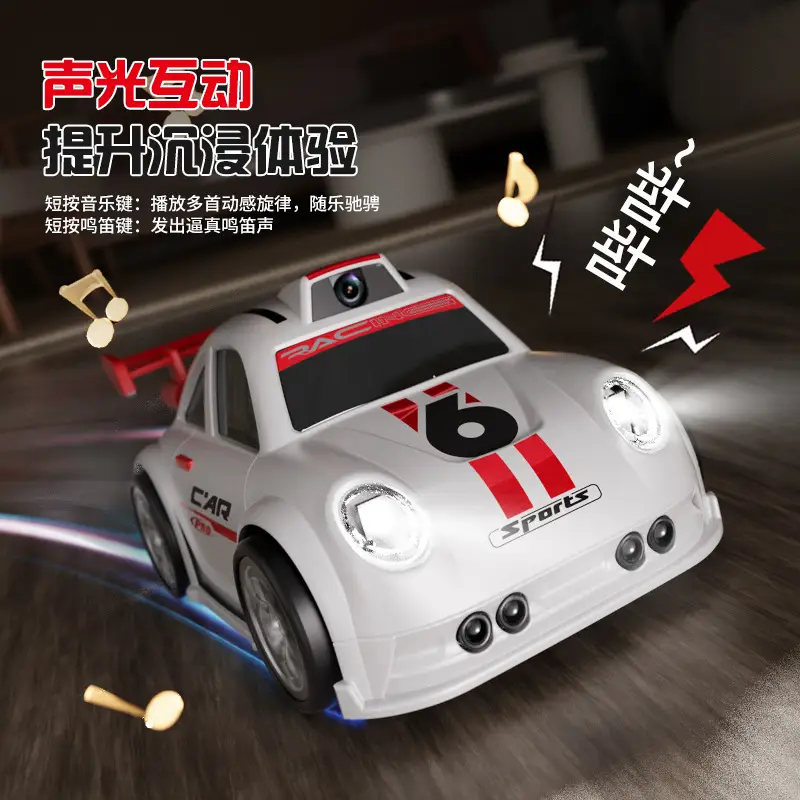 Cross-Border Remote Control Mini Car with Camera and Photo Function, Cartoon Q-Version Mini Screen-Controlled Racing Car, Drifting C6 Remote Control Car Toy