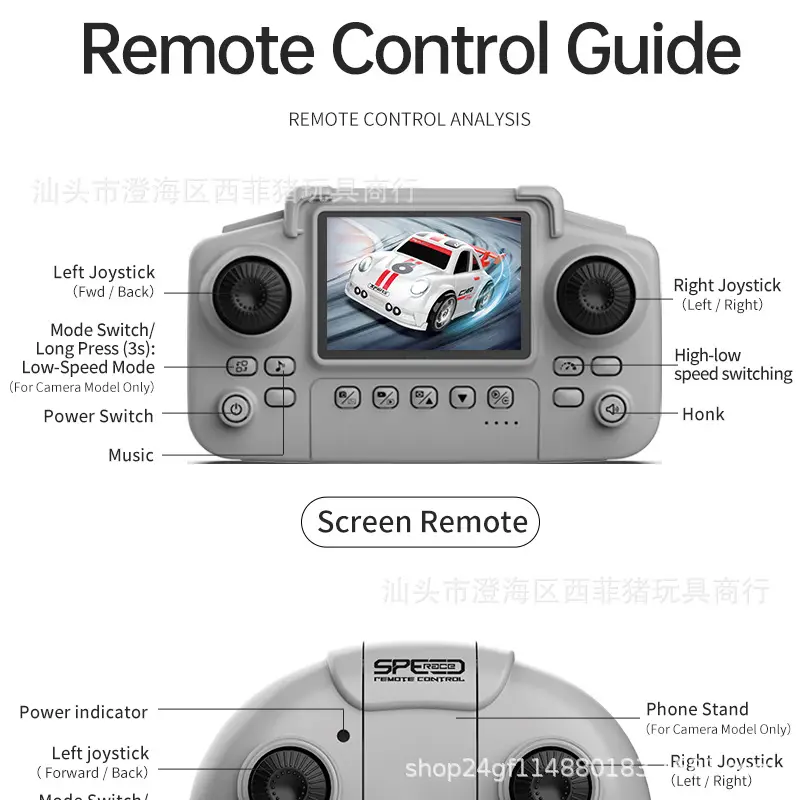 Cross-Border Remote Control Mini Car with Camera and Photo Function, Cartoon Q-Version Mini Screen-Controlled Racing Car, Drifting C6 Remote Control Car Toy — feature 41