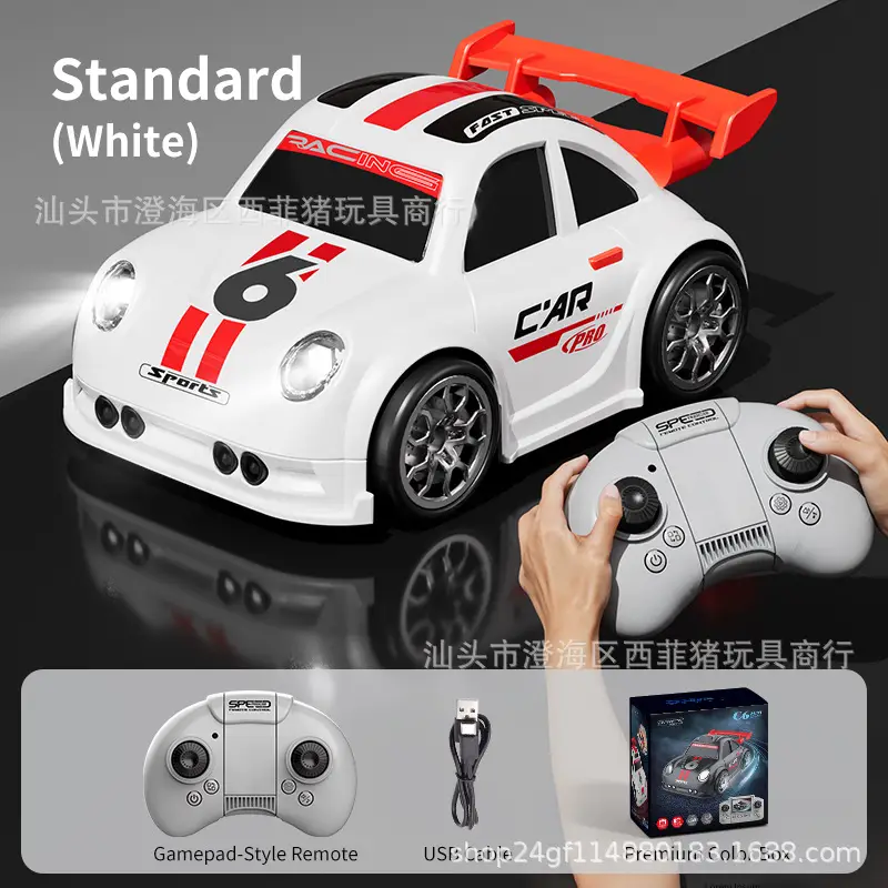 Cross-Border Remote Control Mini Car with Camera and Photo Function, Cartoon Q-Version Mini Screen-Controlled Racing Car, Drifting C6 Remote Control Car Toy