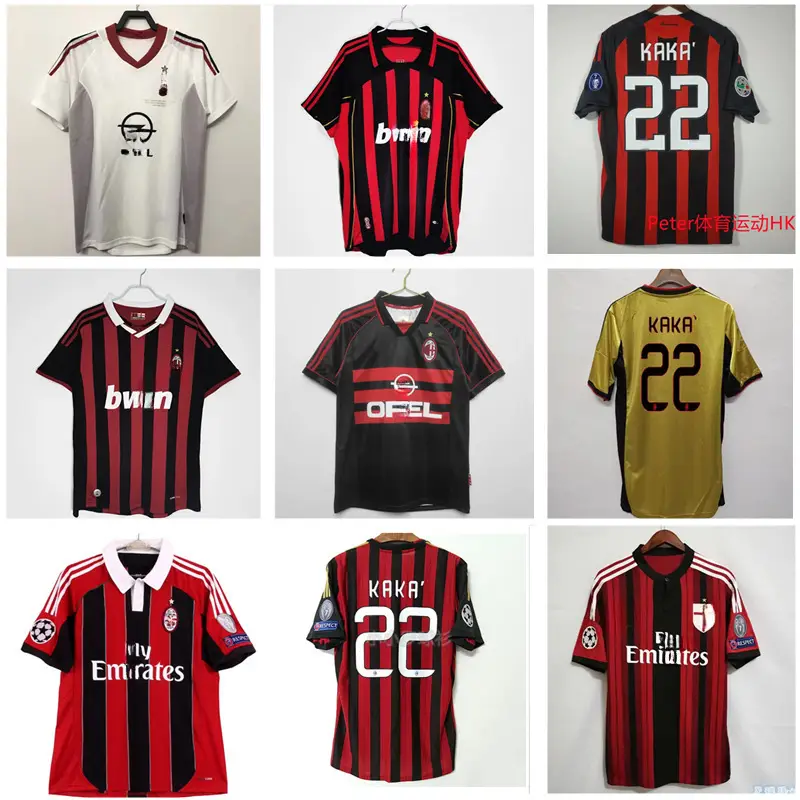 Retro Jerseys, Classic Nostalgic Replica Football Uniforms, Ac Milan Team Uniforms, Kaka, Maldini, Inzaghi Jerseys — feature 1