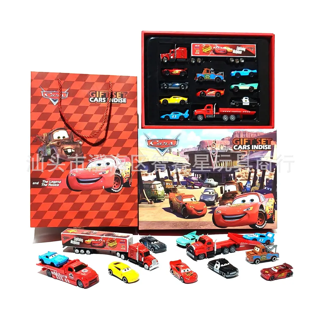 【Direct from Manufacturer】Cars Lightning Mcqueen Children's Toy Sliding Alloy Car Gift Box Set