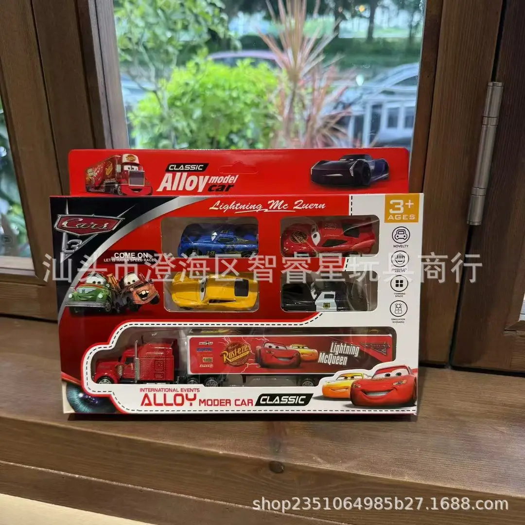 【Direct from Manufacturer】Cars Lightning Mcqueen Children's Toy Sliding Alloy Car Gift Box Set