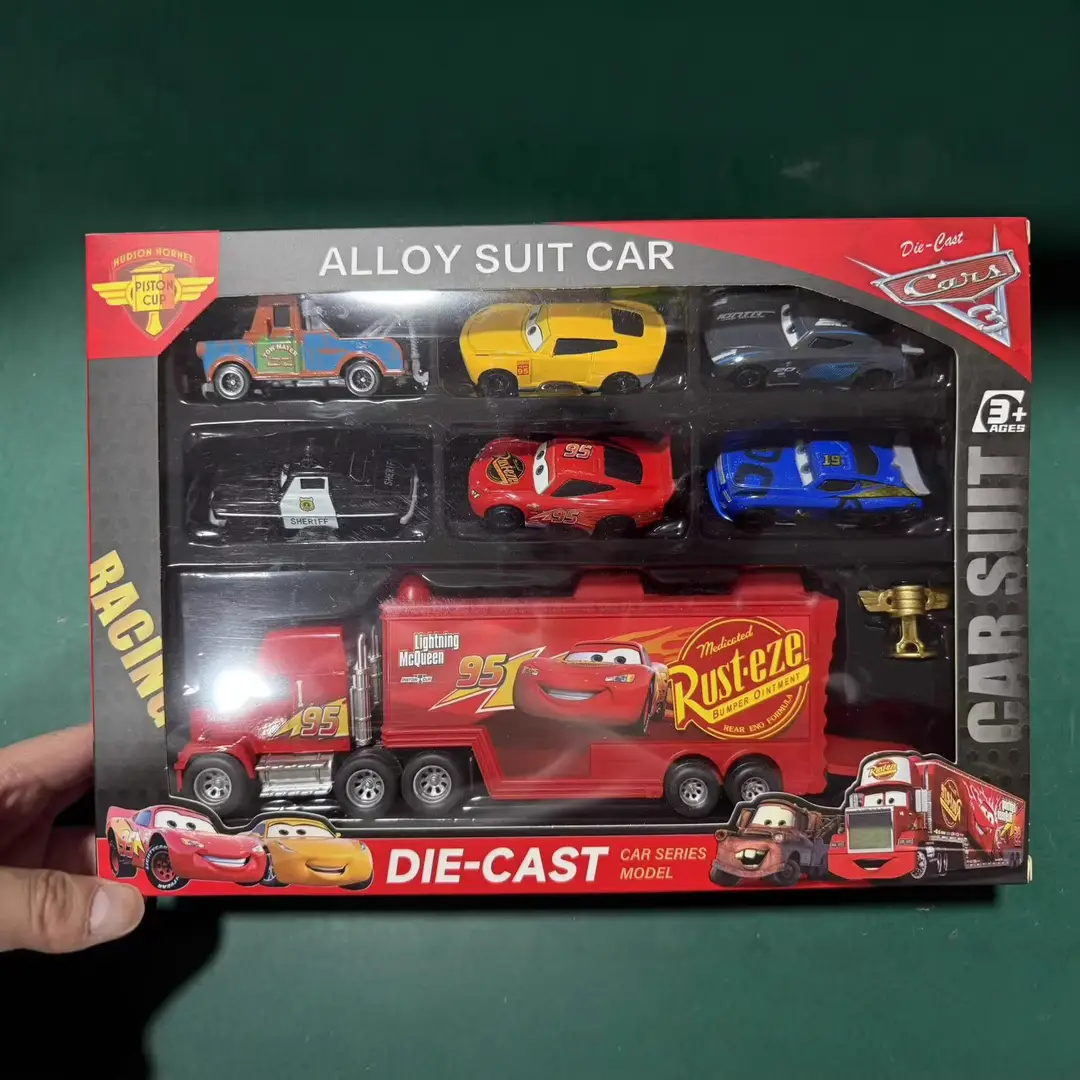 【Direct from Manufacturer】Cars Lightning Mcqueen Children's Toy Sliding Alloy Car Gift Box Set