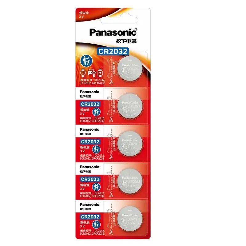 Panasonic Cr2032 Button Battery Cr/Cr2016/Electronic Scale Car Key Remote Control 3V