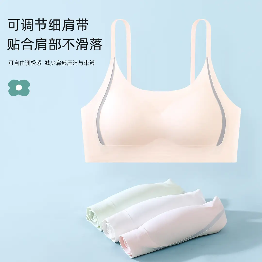 Girls' Underwear for Students in the Second Stage of Development, 10A Antibacterial Bra for Teenage Girls, High School and Middle School Sports Vest