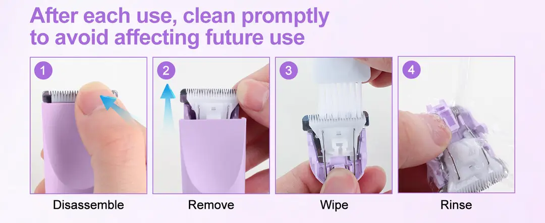 Cross-Border Amazon Hot-Selling Electric Double-Head Hair Removal Device for Women, Private Area Shaver, Hair Trimmer, Hair Clipper Wholesale — feature 6
