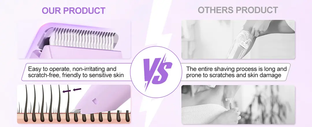 Cross-Border Amazon Hot-Selling Electric Double-Head Hair Removal Device for Women, Private Area Shaver, Hair Trimmer, Hair Clipper Wholesale — feature 7