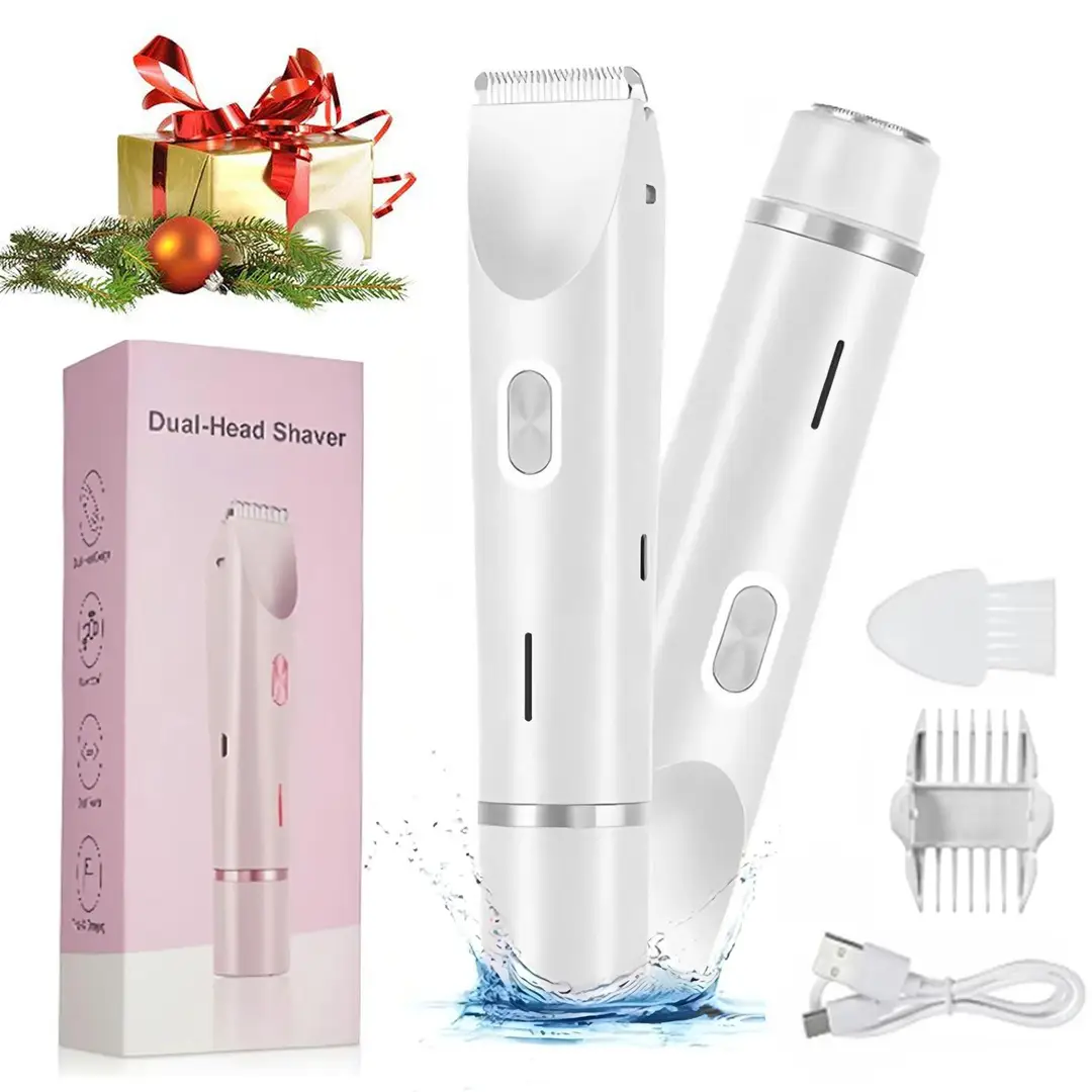 Cross-Border Amazon Hot-Selling Electric Double-Head Hair Removal Device for Women, Private Area Shaver, Hair Trimmer, Hair Clipper Wholesale