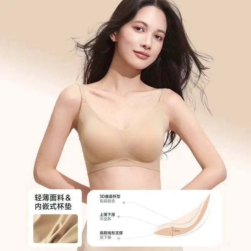 New Style Skin-Friendly Seamless Underwear with Jelly Strips, Soft Support, Comfortable, Lightweight, and Beautiful Back Bra — feature 5