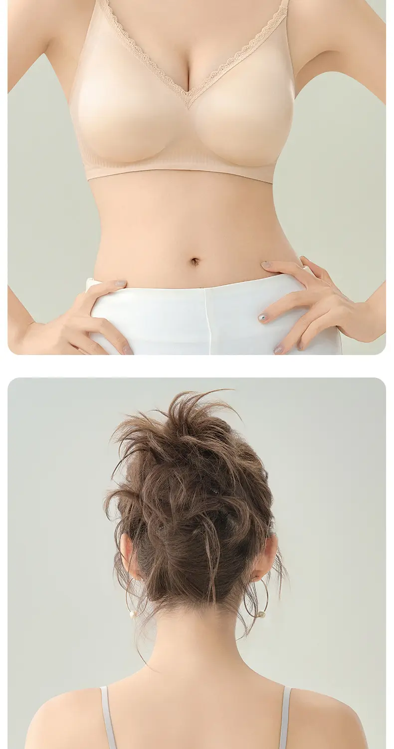 French-Style Seamless Soft Support Satin Anti-Sagging Bra for Small Busts, Lightweight, Soft, Comfortable, Thin Style for Women — feature 17