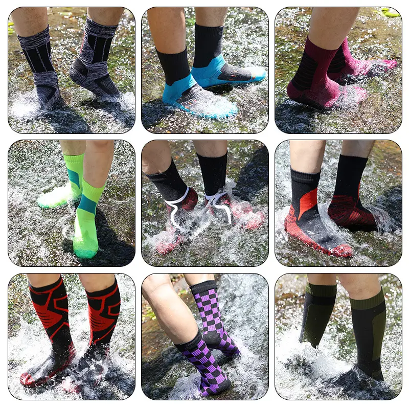 Outdoor River-Tracing Socks for Men, Breathable Ski Warm Waterproof Socks, Sand-Proof and Wear-Resistant Sports Wading Socks for Women, Spring and Summer Hiking Socks