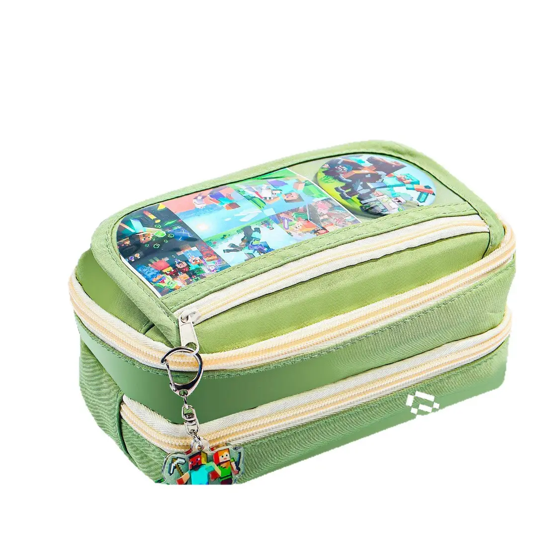 2026 New Model Minecraft Simple Style Stationery Box for Boys, Pencil Case for Elementary School Students, High-Value Pencil Box