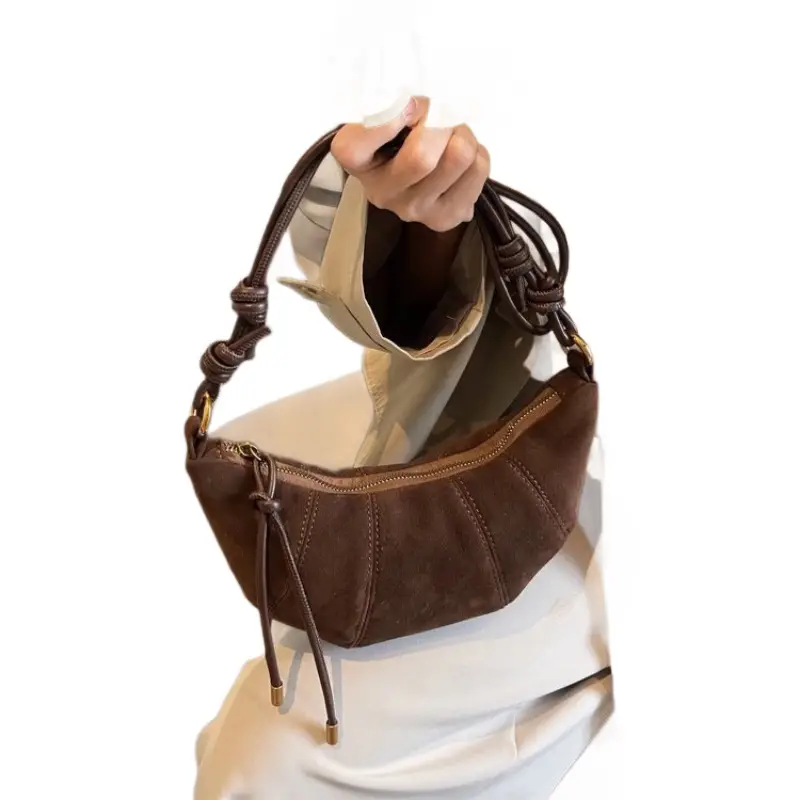 Fashionable Crossbody Bag for Women, Versatile Dumpling Bag, 2025 New Retro Matte Leather Internet Celebrity Hot-Selling Women's Shoulder Bag - Image 8