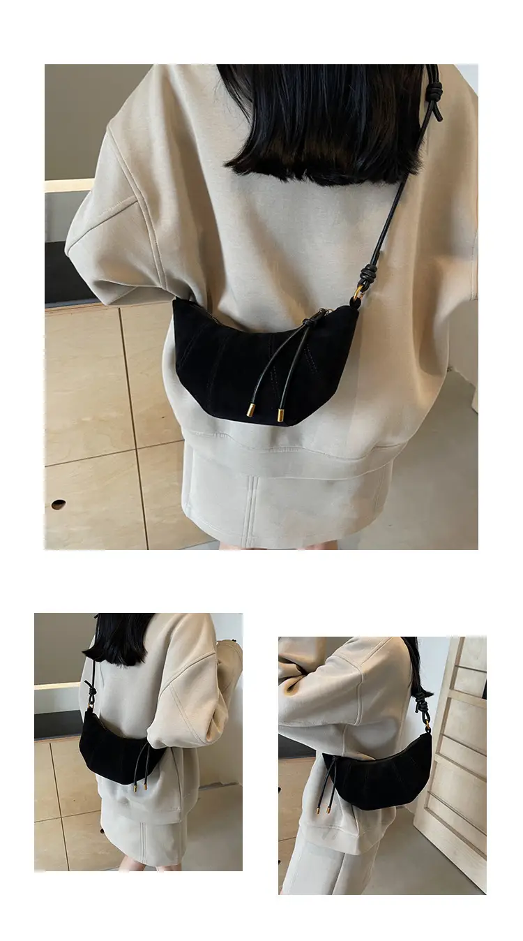 Fashionable Crossbody Bag for Women, Versatile Dumpling Bag, 2025 New Retro Matte Leather Internet Celebrity Hot-Selling Women's Shoulder Bag — feature 9