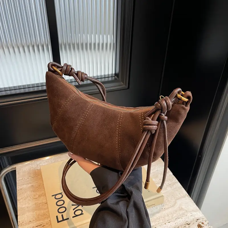 Fashionable Crossbody Bag for Women, Versatile Dumpling Bag, 2025 New Retro Matte Leather Internet Celebrity Hot-Selling Women's Shoulder Bag - Image 2