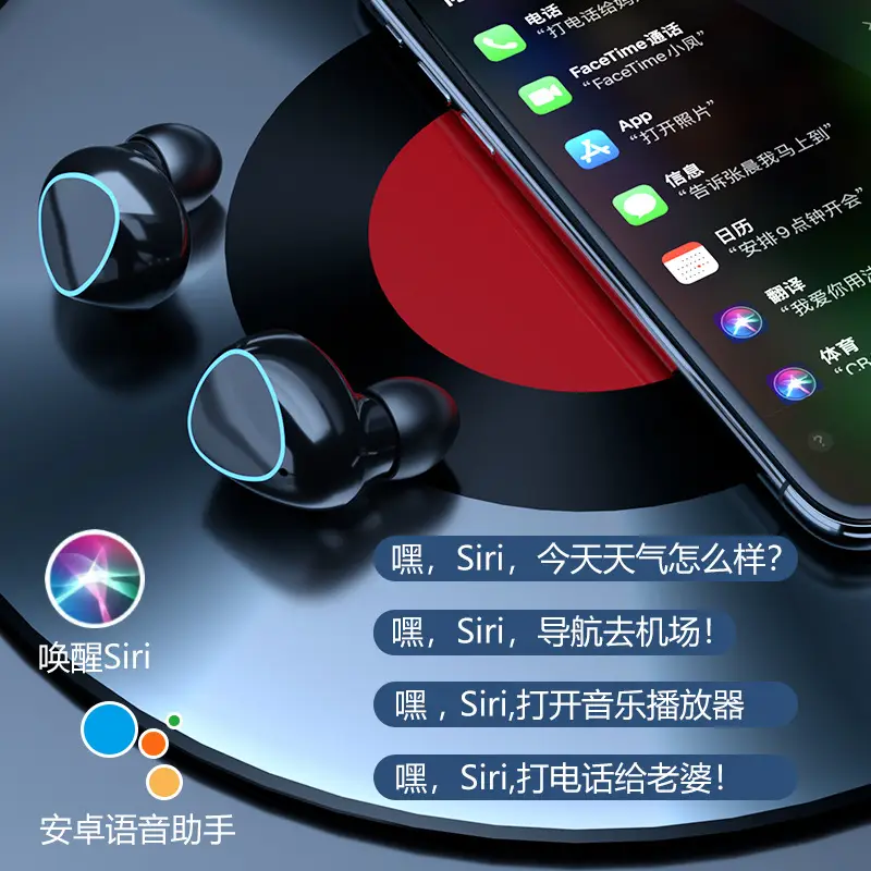 2026 New Wireless Bluetooth Earphones with Digital Display M10 Ultra-Long Battery Life In-Ear Cross-Border Earphones with High Sound Quality and Noise Reduction