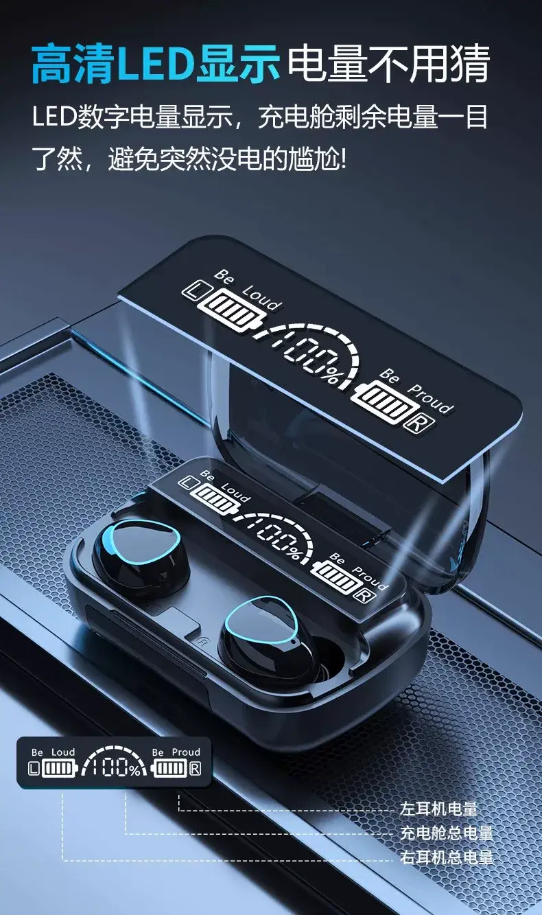 2026 New Wireless Bluetooth Earphones with Digital Display M10 Ultra-Long Battery Life In-Ear Cross-Border Earphones with High Sound Quality and Noise Reduction — feature 2