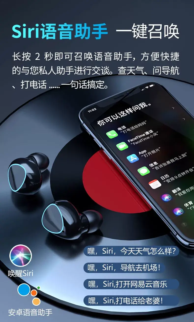 2026 New Wireless Bluetooth Earphones with Digital Display M10 Ultra-Long Battery Life In-Ear Cross-Border Earphones with High Sound Quality and Noise Reduction — feature 5