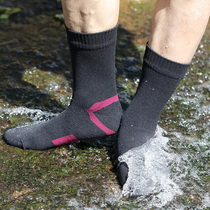 Water-Resistant Trail Socks for Men, Breathable, Waterproof, Sand-Proof, Wear-Resistant, Sports Outdoor Socks, Running and Hiking Socks, Sweat-Absorbing