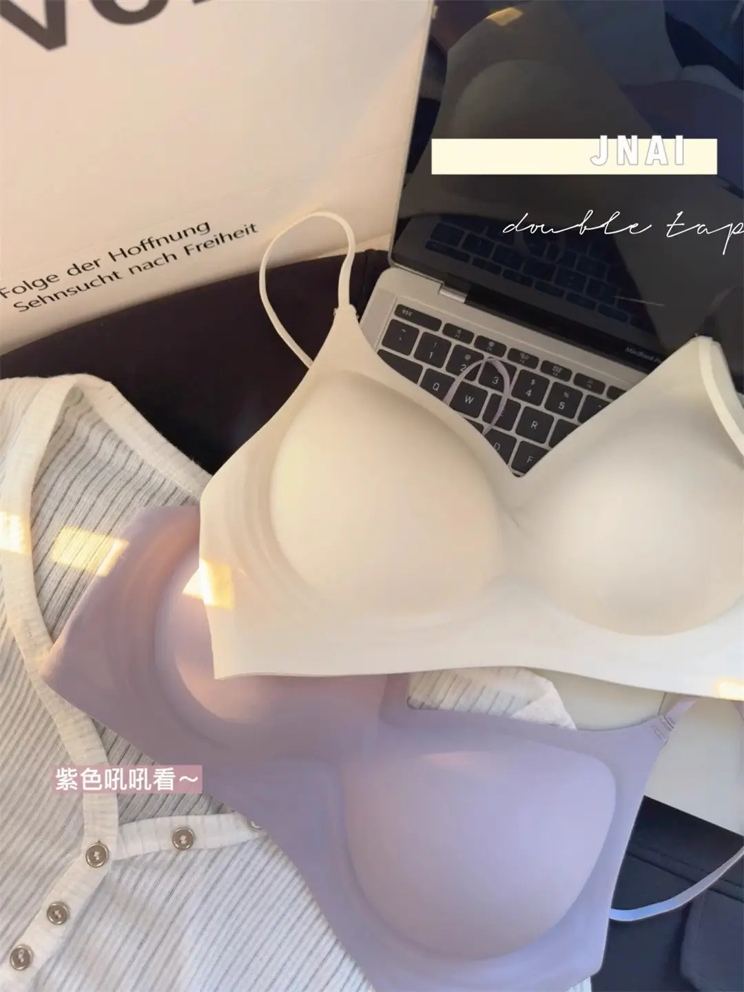 Seamless Underwear for Women with Small Busts, Soft Support, Jelly-Like Padding for a Fuller Look, Slimming Waist Effect, Fixed Palm Cups, Wireless Bra — feature 3