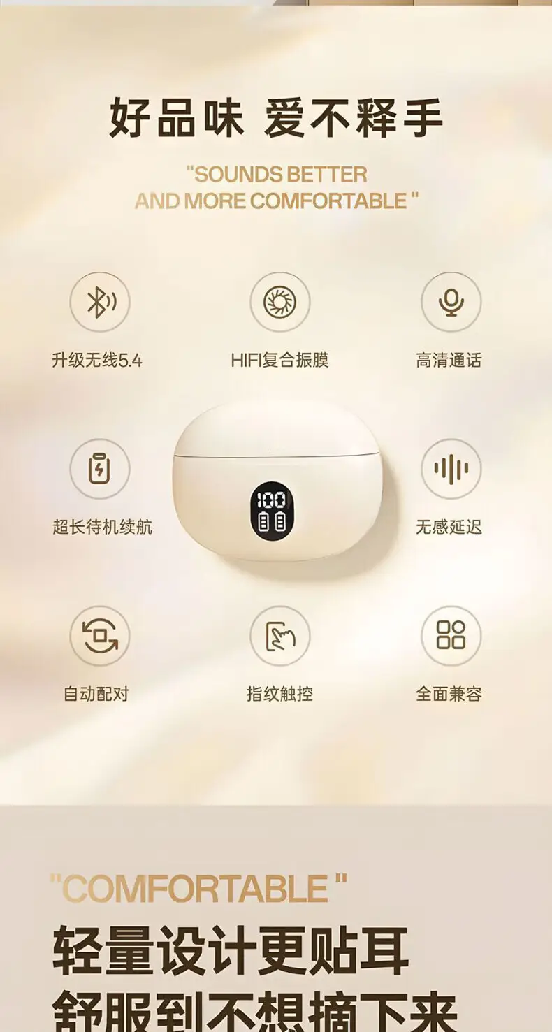 [Sound of Berlin] New Bluetooth Headphones with Long Battery Life for Listening to Music, Sports, Running, Standby, High-Quality Sound, In-Ear Type 895B — feature 2