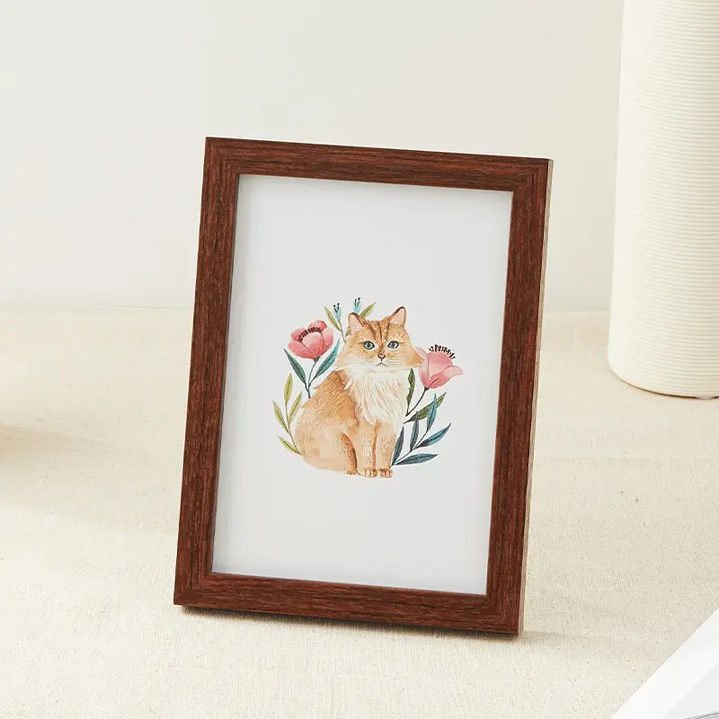 Simple Photo Frame Display Stand 56inch 7inch 8inch 10inch A4A3 Bedside Tabletop Decoration Wall-Mounted Photo Wall Wooden Picture Frame