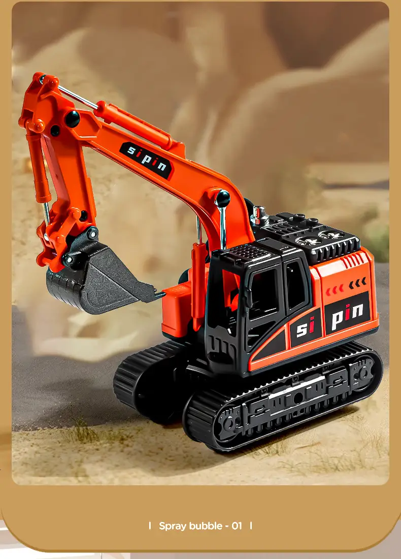 Inertia Alloy Hand-Cranked Excavator Construction Vehicle Toy for Boys, Digger, Bulldozer, Baby Model Ornament Gift — feature 6