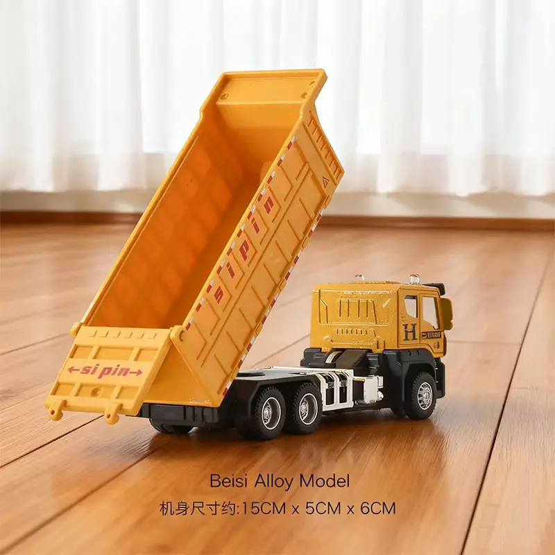 Inertia Alloy Hand-Cranked Excavator Construction Vehicle Toy for Boys, Digger, Bulldozer, Baby Model Ornament Gift