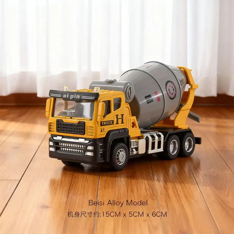 Inertia Alloy Hand-Cranked Excavator Construction Vehicle Toy for Boys, Digger, Bulldozer, Baby Model Ornament Gift