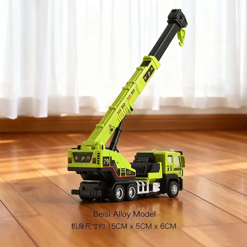 Inertia Alloy Hand-Cranked Excavator Construction Vehicle Toy for Boys, Digger, Bulldozer, Baby Model Ornament Gift