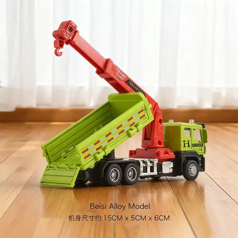 Inertia Alloy Hand-Cranked Excavator Construction Vehicle Toy for Boys, Digger, Bulldozer, Baby Model Ornament Gift