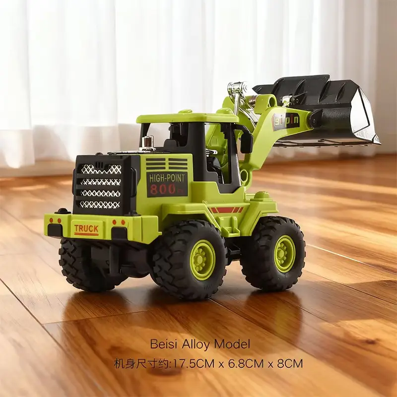Inertia Alloy Hand-Cranked Excavator Construction Vehicle Toy for Boys, Digger, Bulldozer, Baby Model Ornament Gift