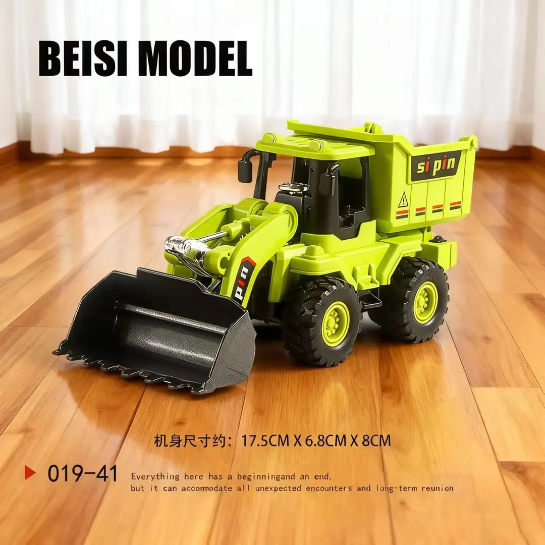 Inertia Alloy Hand-Cranked Excavator Construction Vehicle Toy for Boys, Digger, Bulldozer, Baby Model Ornament Gift