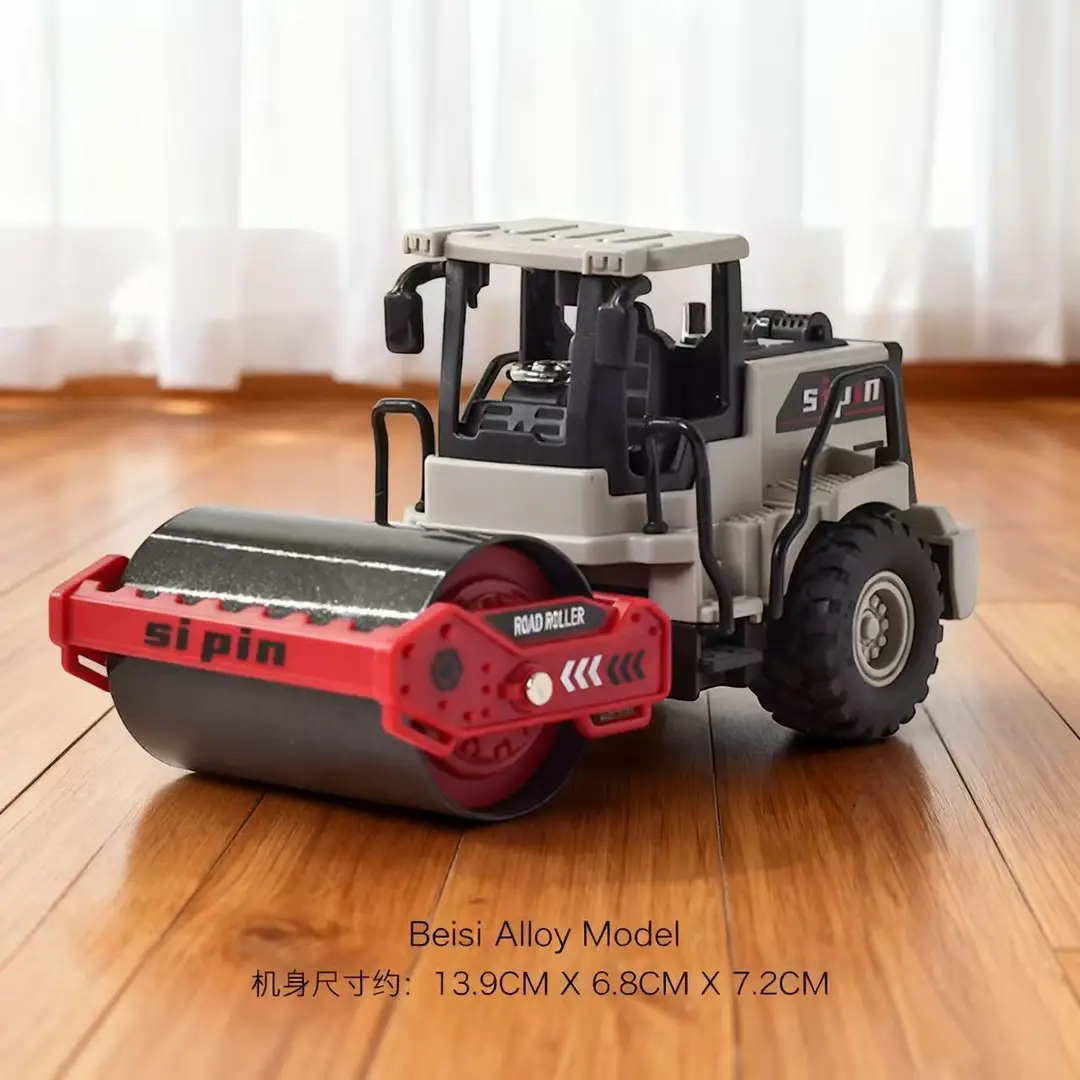 Inertia Alloy Hand-Cranked Excavator Construction Vehicle Toy for Boys, Digger, Bulldozer, Baby Model Ornament Gift