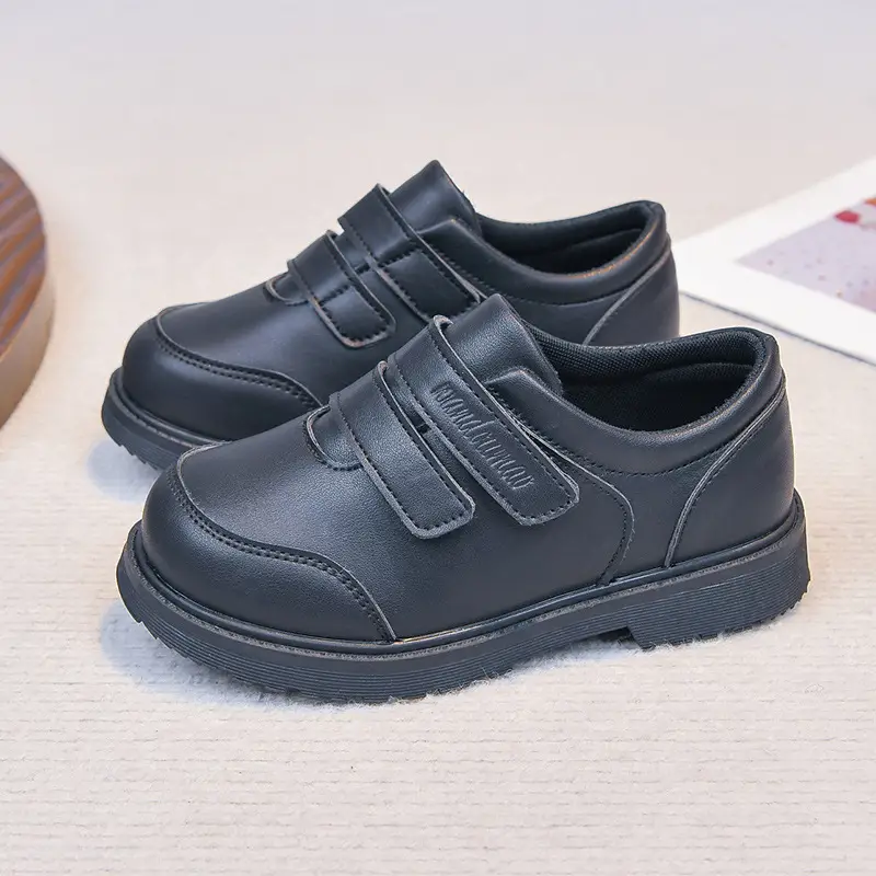 Boys' Leather Shoes 2026 Spring and Autumn New Black Children's Performance Shoes Boys' Small Leather Shoes Soft-Soled Student School Shoes Wholesale