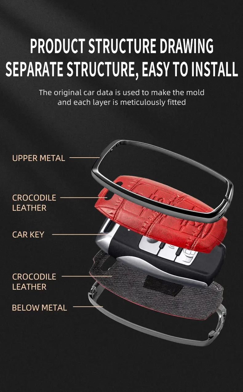Suitable for Haval Raptor Key Case, Genuine Leather Second-Generation Big Dog, Haval H6, Shenshou, Xiaolong Max, Cool Dog, Xiaolong Shell Cover — feature 6